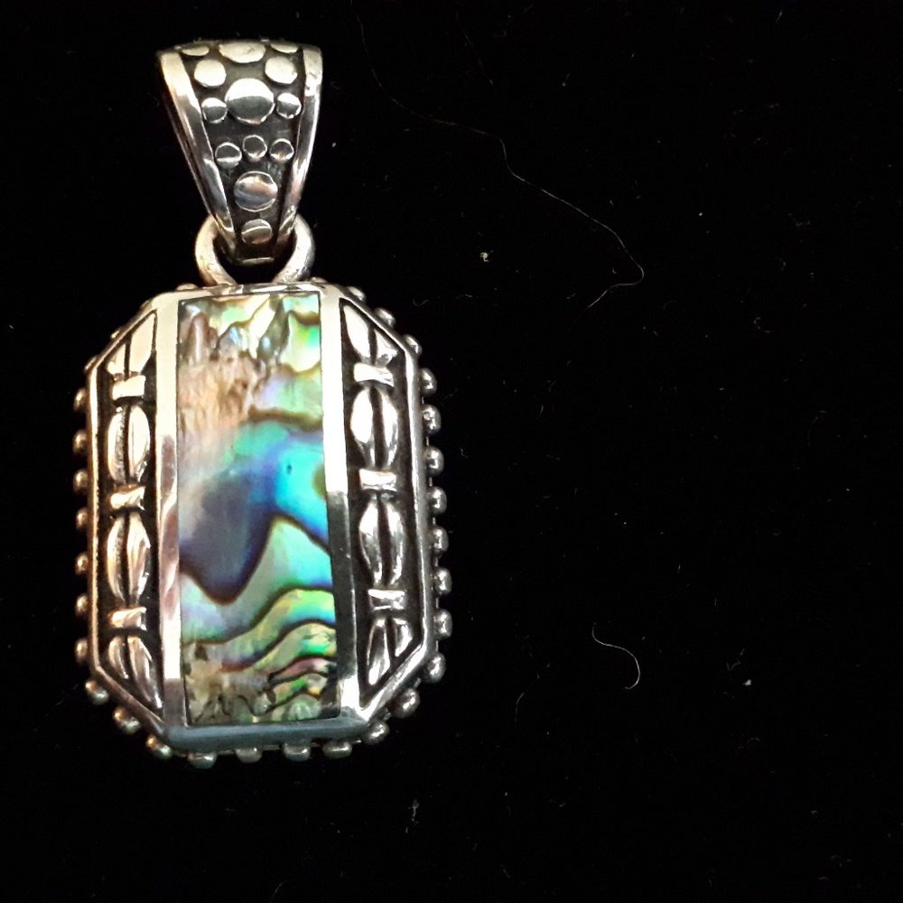 Abalone and 925 Silver Pendant